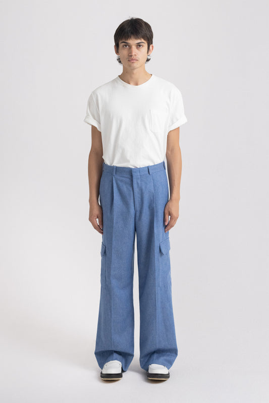 Denim Wide Trousers by HS68 + Anna Rosen