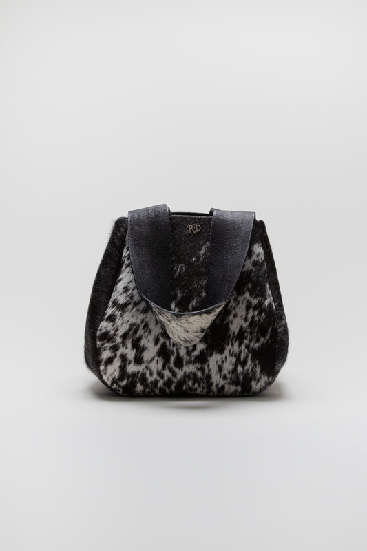 RD Logo Bag in Black and White Hair